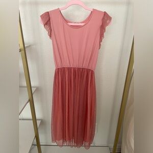 Sweet pink dot dress